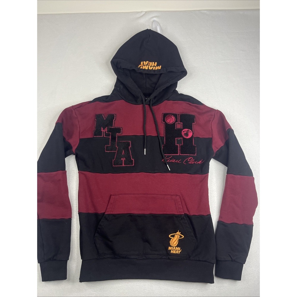 Keiser Clark x NBA Miami HEAT Hoodie Freshman Year Colorblock Red Black Small